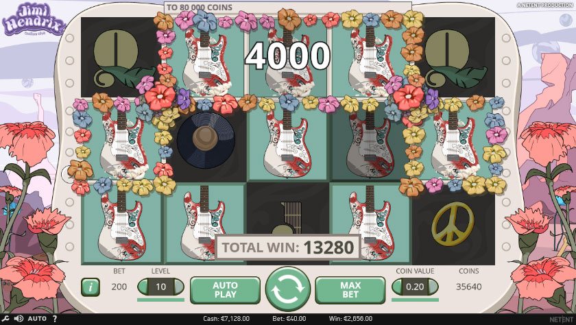 Jimi Hendrix Slot Machine Big Win
