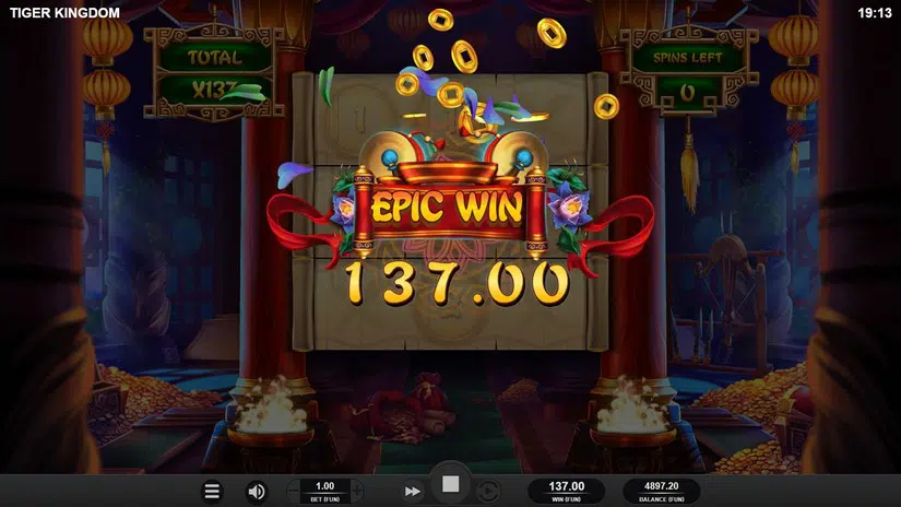 Tiger Kingdom Infinity Reels Epic Win
